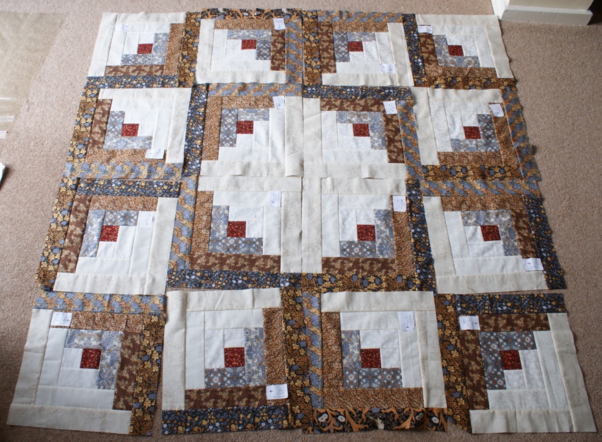 One configuration of the sixteen blocks - I love the star.