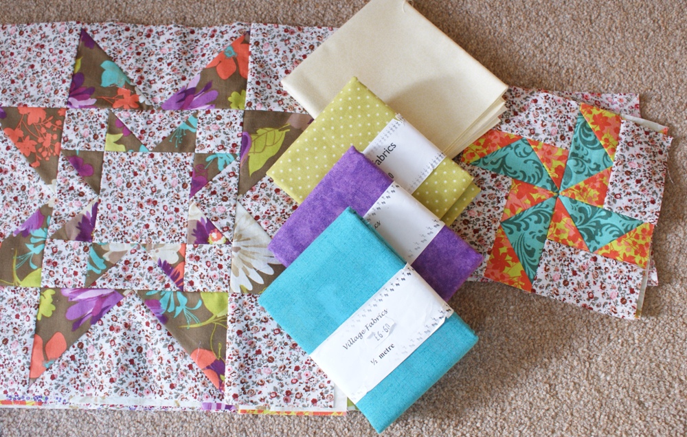 Purchase 2: Some plain fabrics bought in the hope of calming the busy star blocks I've been making!