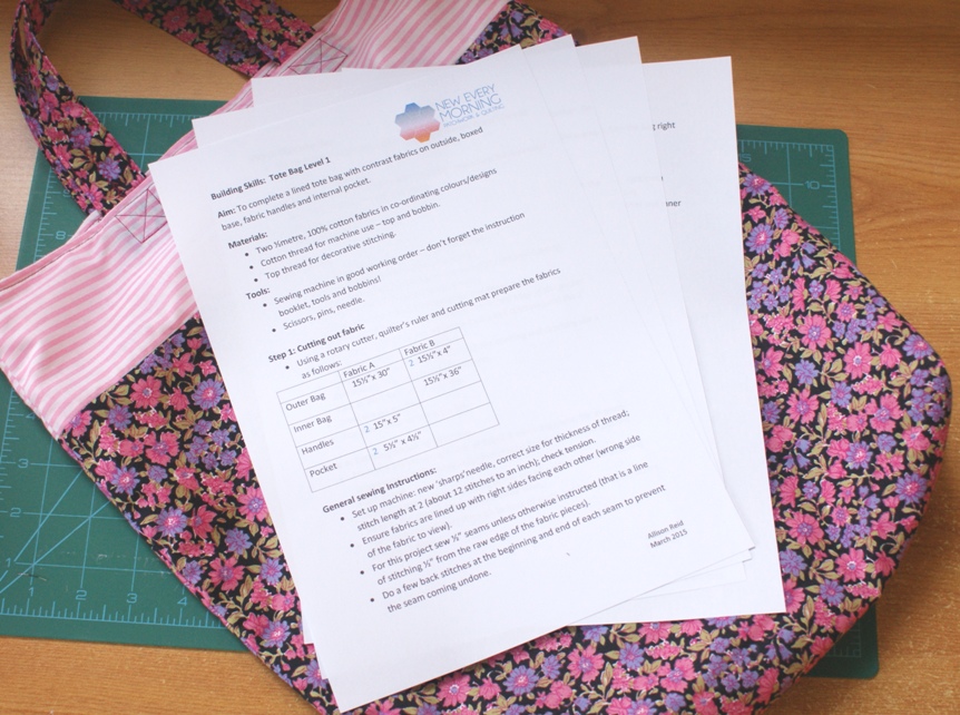 The finalised instructions printed and ready for Wednesday.