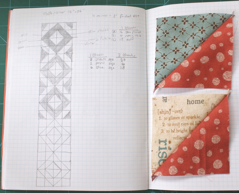 A pattern using only HSTs. I really enjoyed putting this on paper and thinking it through.