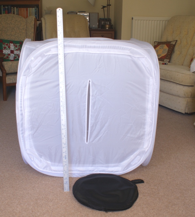 The light cube with it's bag and the metre ruler!