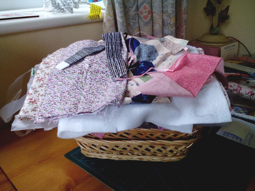 This was just one of the piles 'to be sorted' on my sewing table!