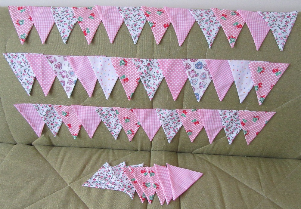Bunting flags arranged