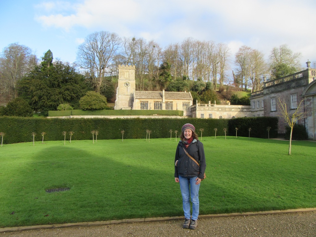 Dyrham House with the Church of St Peter behind by Allison Reid, New Every Morning Patchwork & Quilting