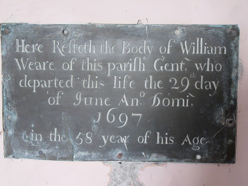 Tomb inscription, St Peter's Church Dyrham by Allison Reid New Every Morning Patchwork & Quilting