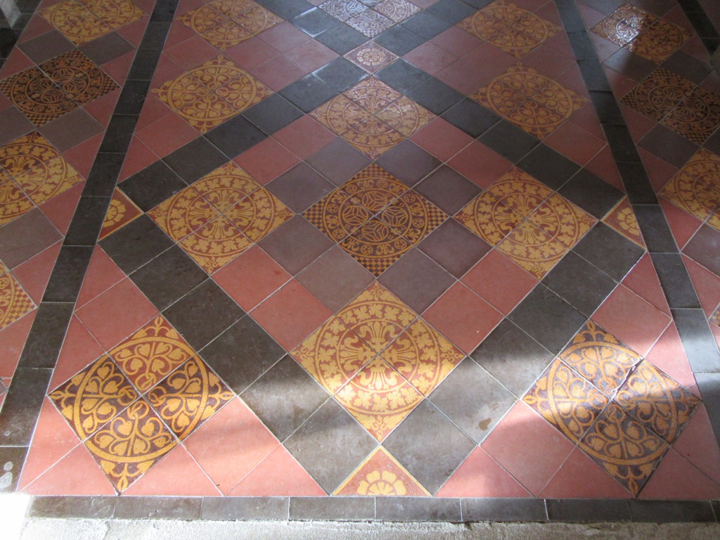 13th Century floor tiles, St Peter's Church.