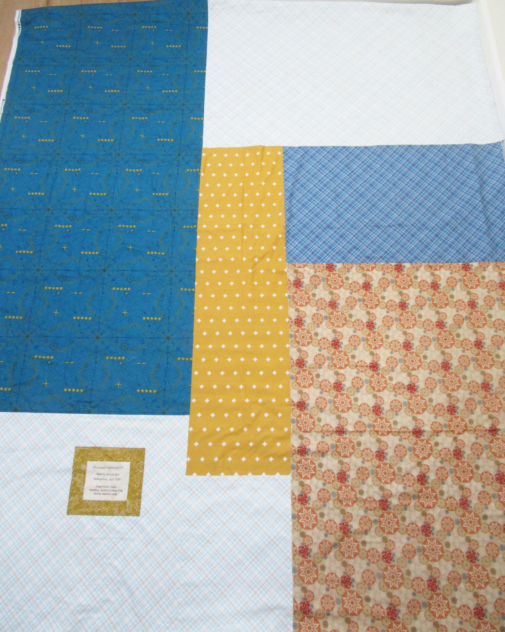 Backing for Scrappy Trip Along Quilt by Allison Reid