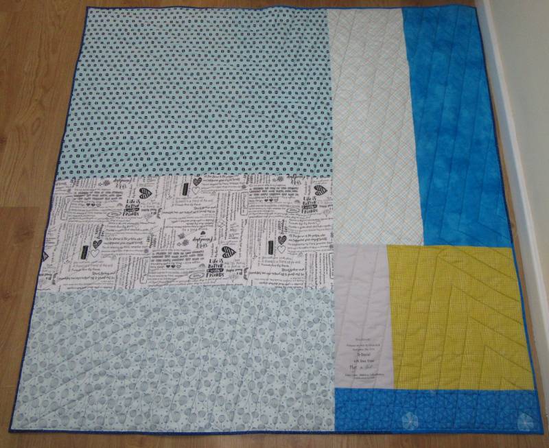 Blue Biscuits back finished by Allison Reid