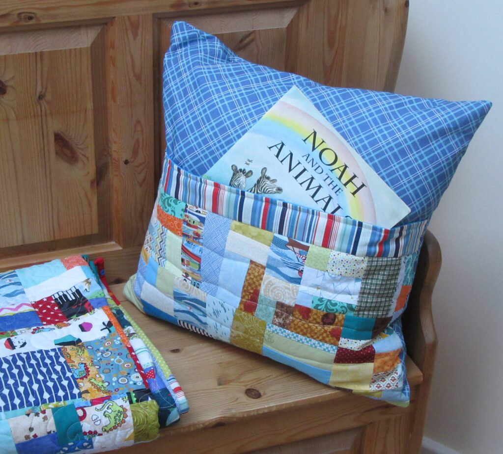 Blue Book Pillow by Allison Reid