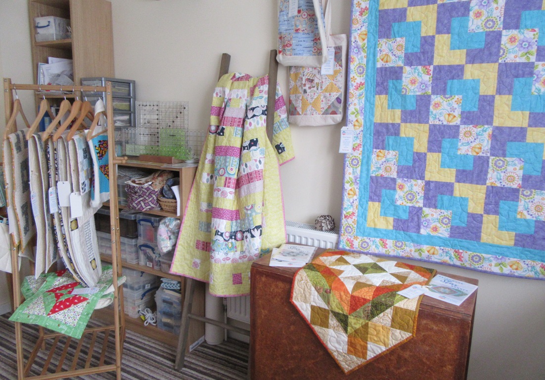 Qilts in my sewing room by Allison Reid