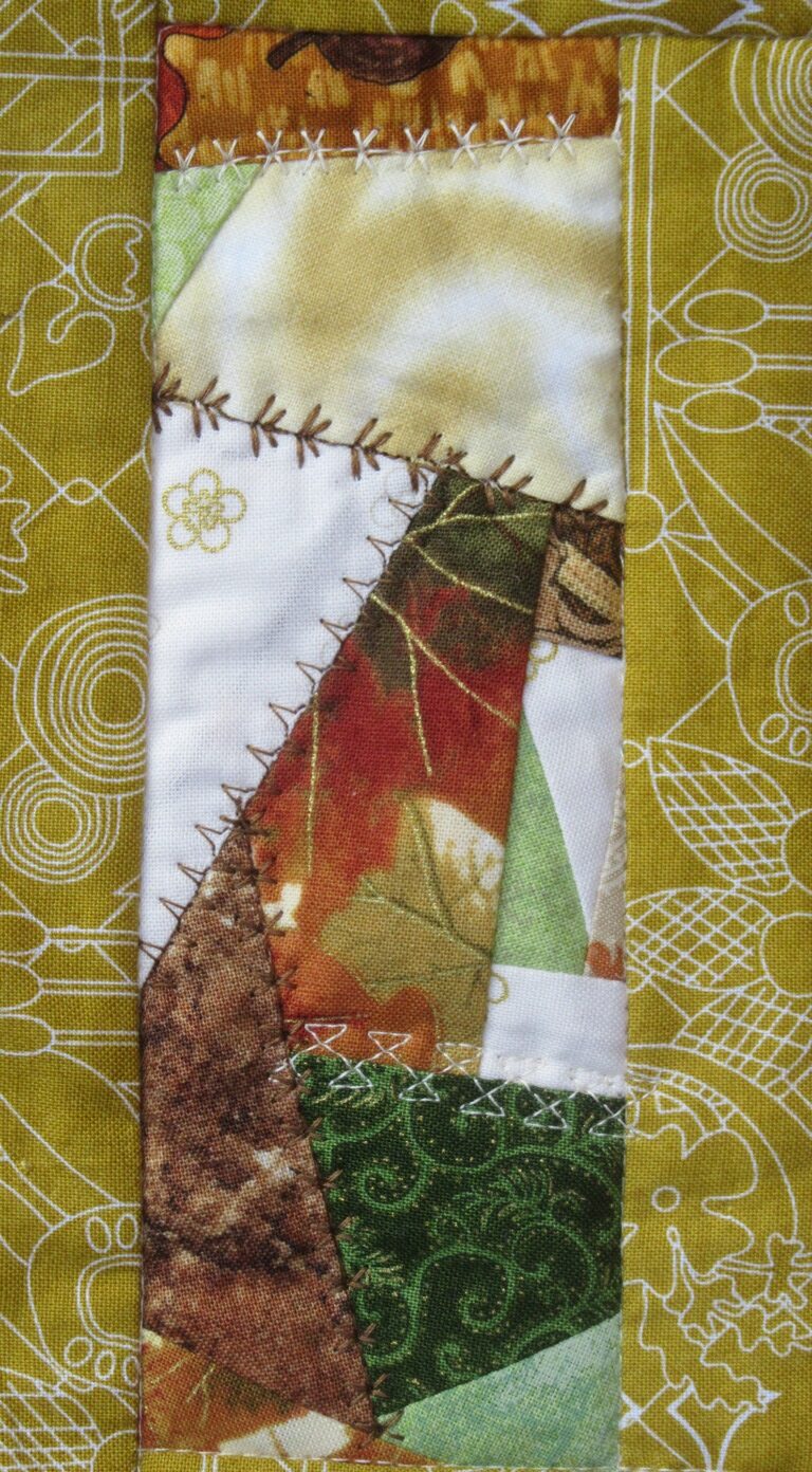 Crazy patchwork detail by Allison Reid