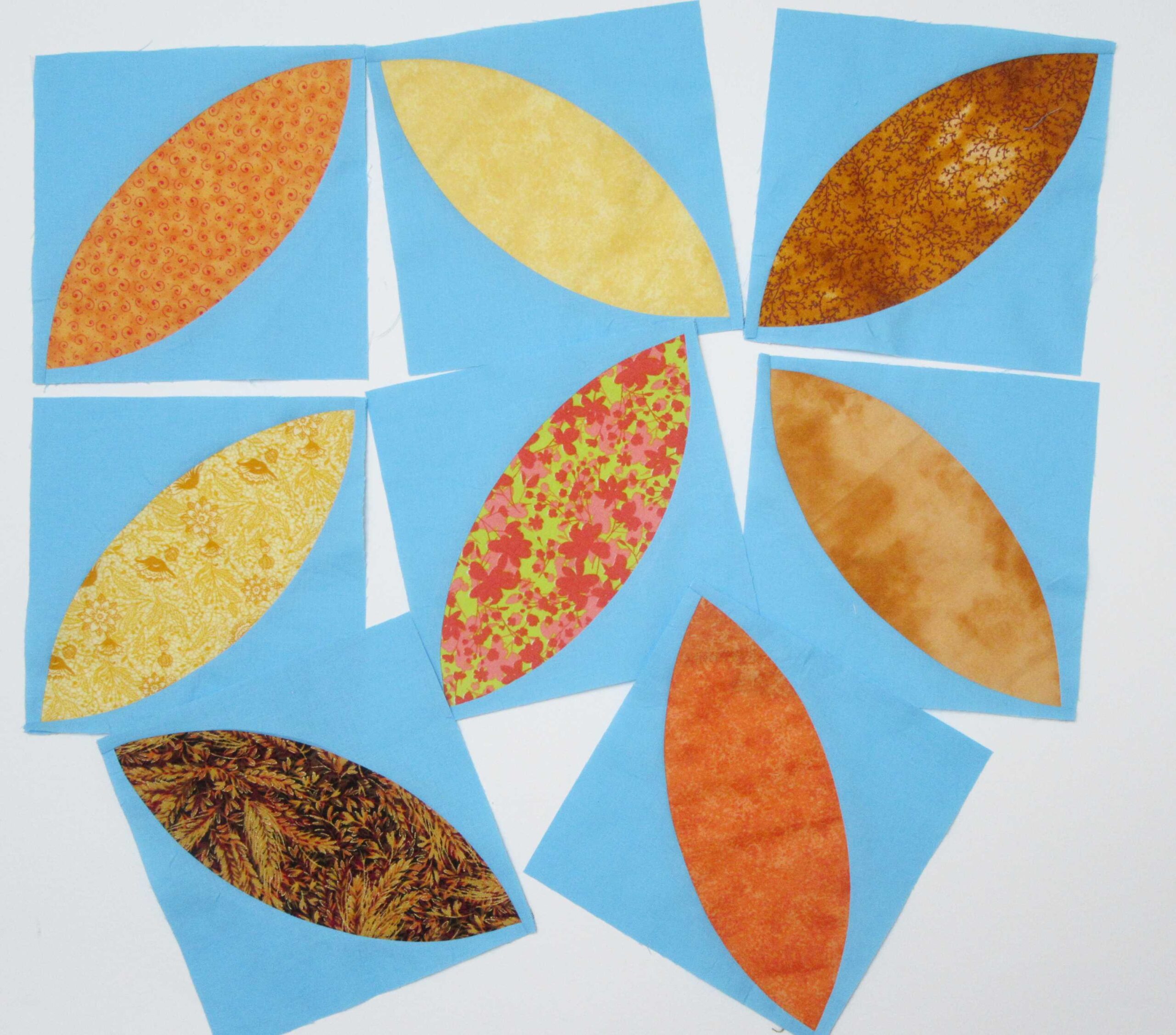 Orange Peel blocks by Allison Reid