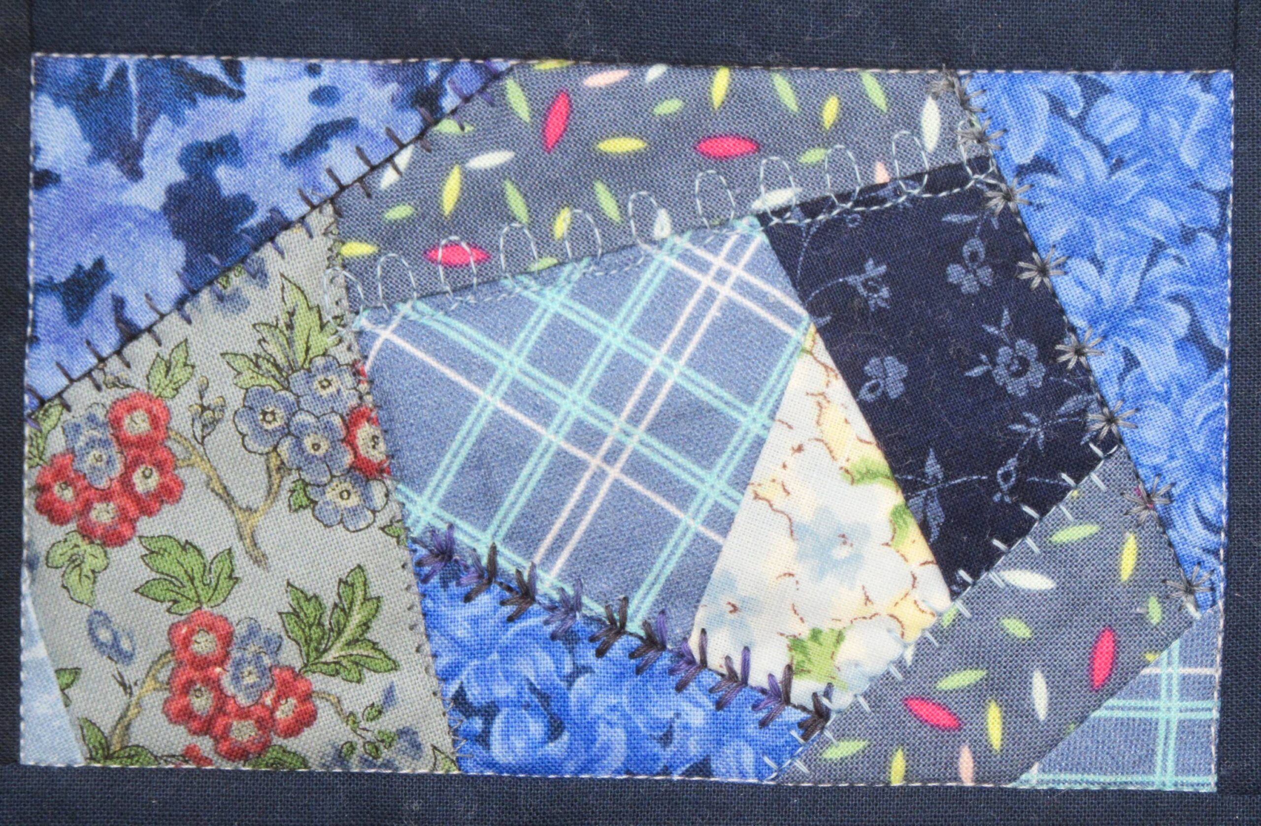 Into the Woods crazy patchwork stitched (2) by Allison Reid