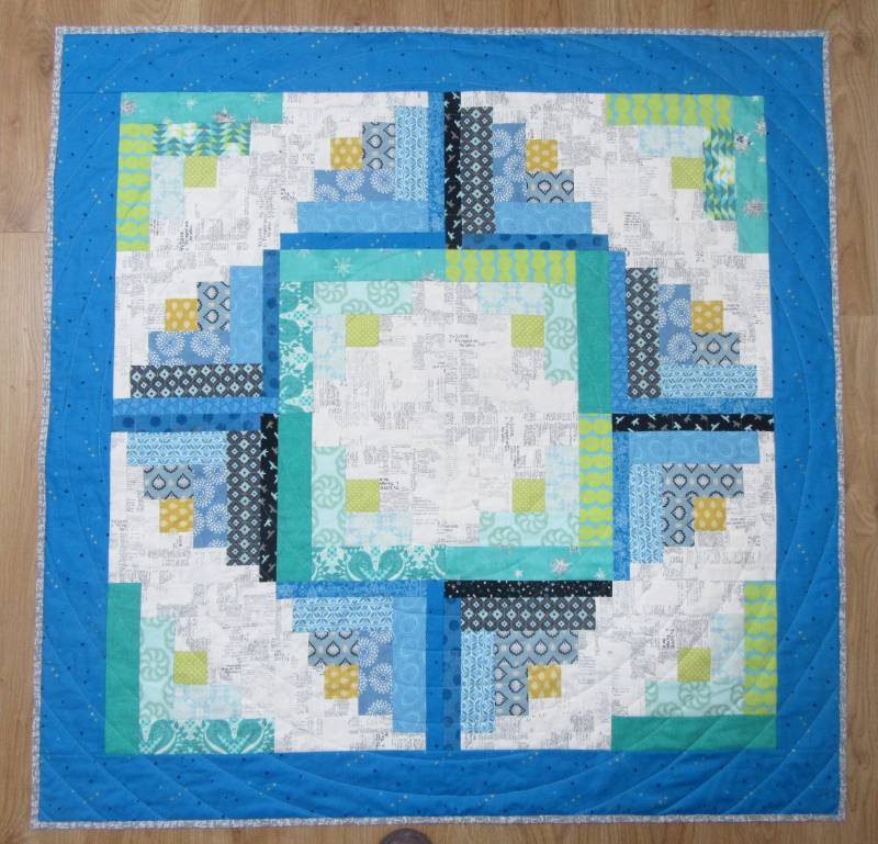 Log Cabin (2) finished quilt by Allison Reid
