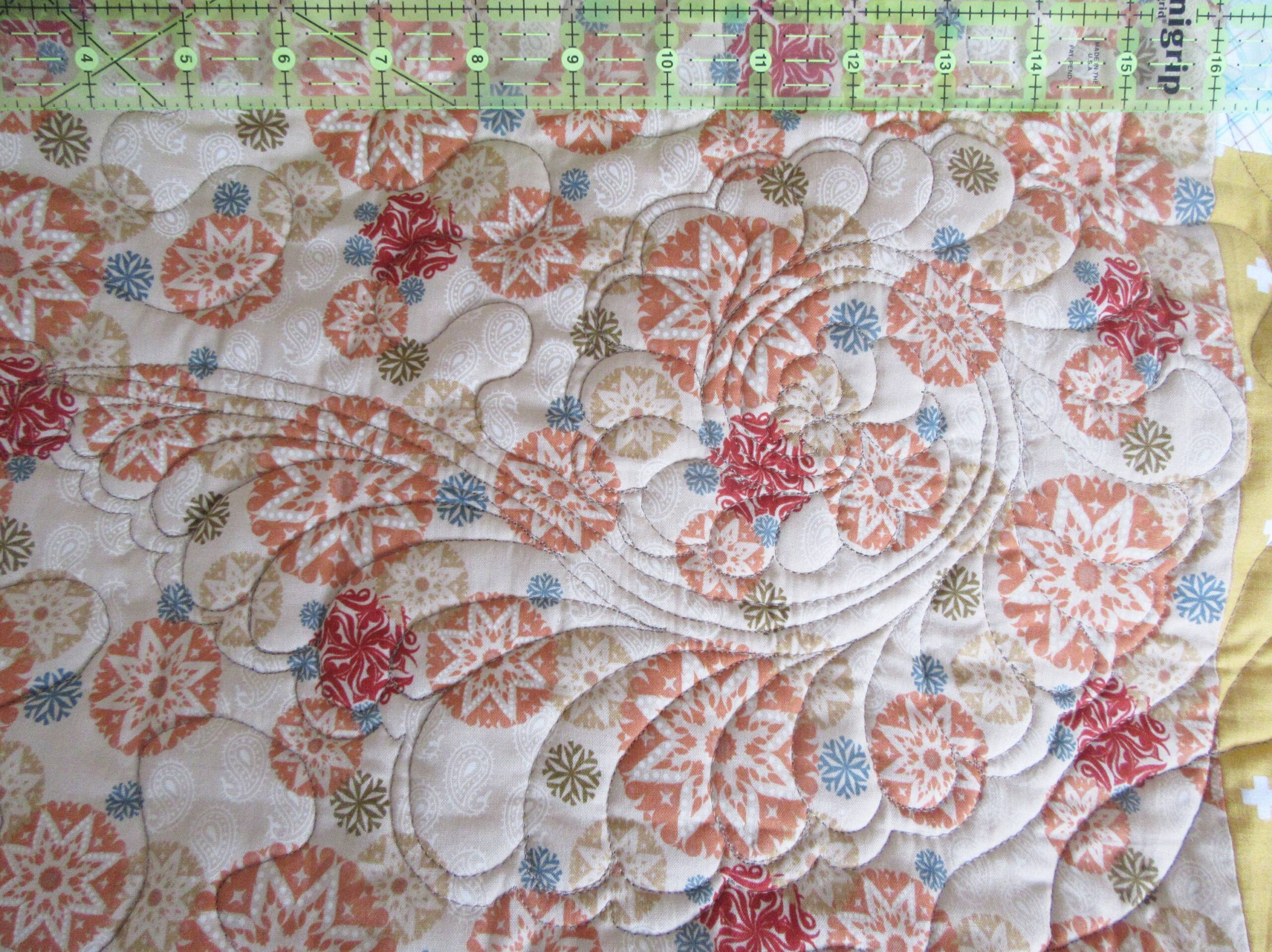 Scrappy Trip Along large feathered swirl by Allison Reid