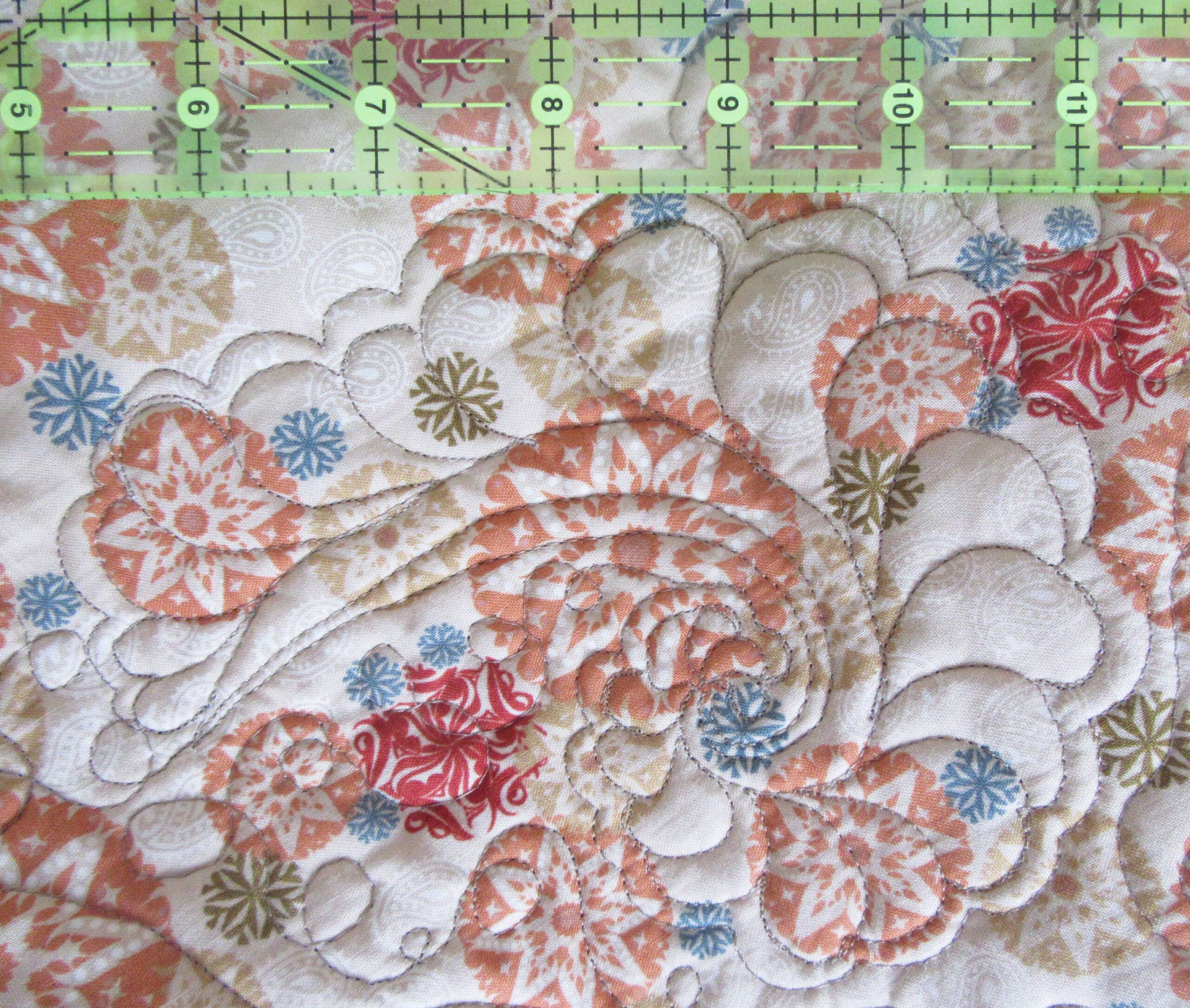 Scrappy Trip Along small feathered swirl by Allison Reid
