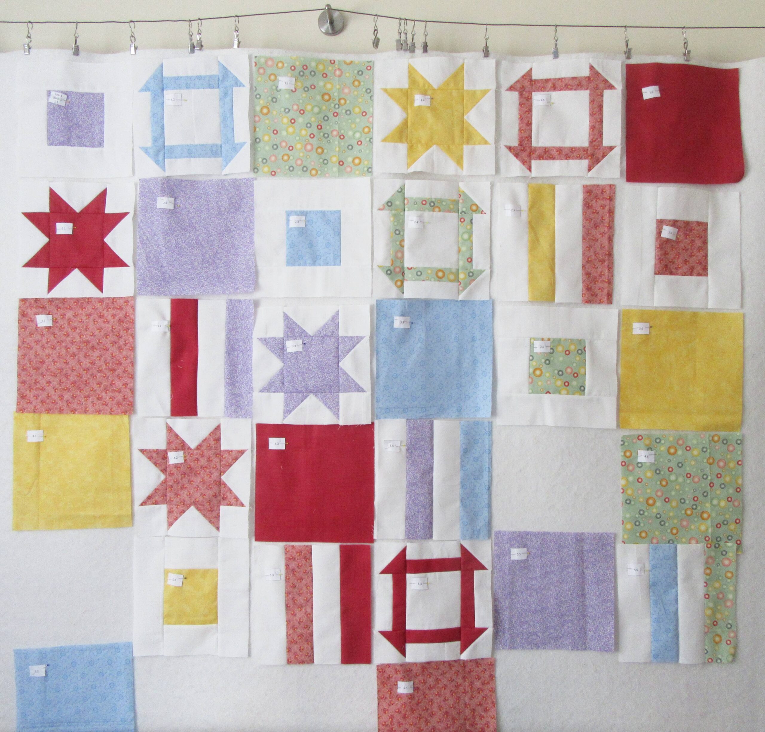 Dashing Stars rainbow blocks by Allison Reid