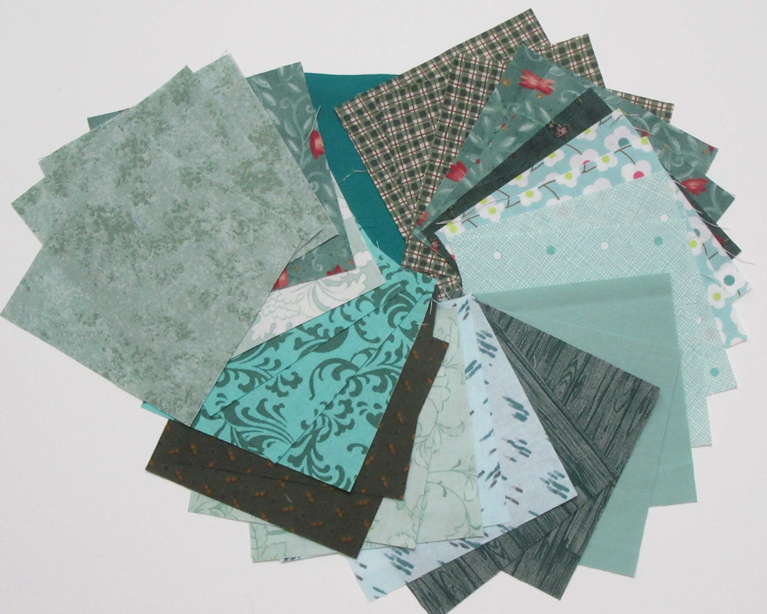Blue-green squares by Allison Reid
